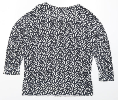 Womens UK Size L Preworn Black Cardigan Jumper