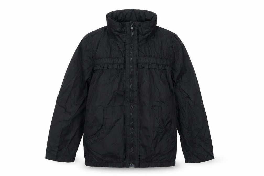 Miss Olypmus Girls Black   Basic Coat Coat Size 7-8 Years