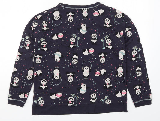 George Womens Blue Solid  Top Pyjama Top Size 8  - Pandas