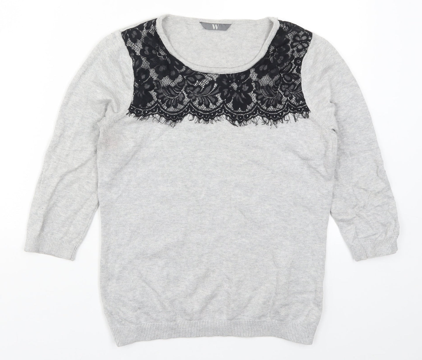 Womens UK Size 8 BHS Grey Pullover Jumper