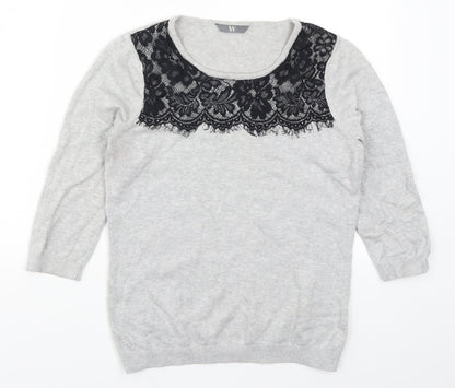 Womens UK Size 8 BHS Grey Pullover Jumper
