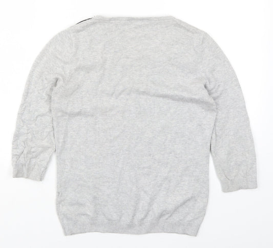 Womens UK Size 8 BHS Grey Pullover Jumper