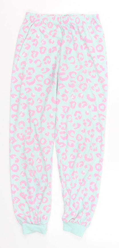 Primark Girls Blue Animal Print  Sweatpants Trousers Size 8-9 Years - Pink Pyjamas