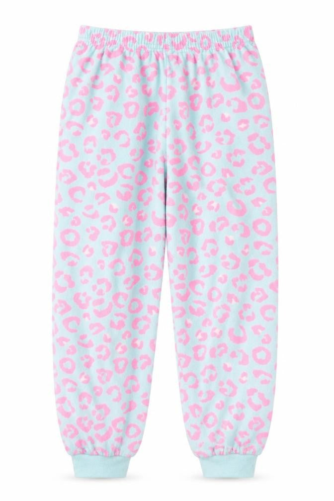 Primark Girls Blue Animal Print  Sweatpants Trousers Size 8-9 Years - Pink Pyjamas
