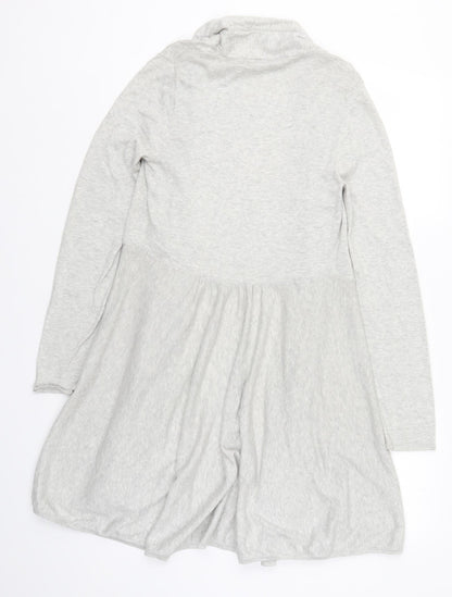 Womens UK Size 8 Repeat Grey Cardigan Jumper
