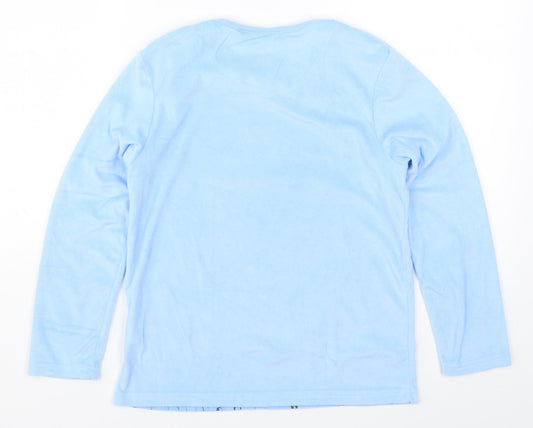Primark Girls Blue Solid  Top Pyjama Top Size 9-10 Years  - Elsa Frozen