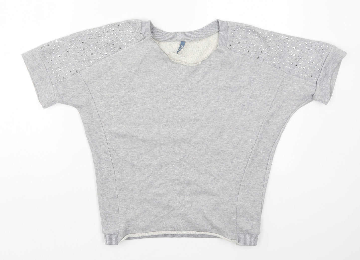 Evie Womens Grey   Pullover Sweatshirt Size 10