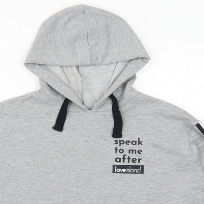 Primark Womens Grey   Pullover Hoodie Size 12  - Speak to me after Love Island