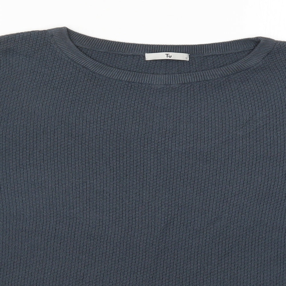 Womens UK Size 12 TU Blue Basic T-Shirt