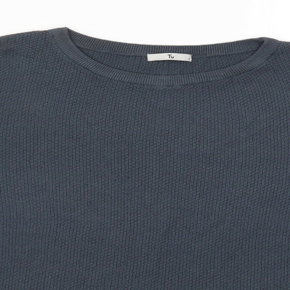 Womens UK Size 12 TU Blue Basic T-Shirt
