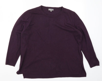 Womens UK Size XL First Avenue Purple Pullover Jumper