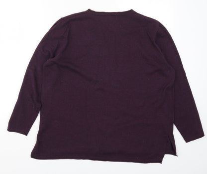 Womens UK Size XL First Avenue Purple Pullover Jumper