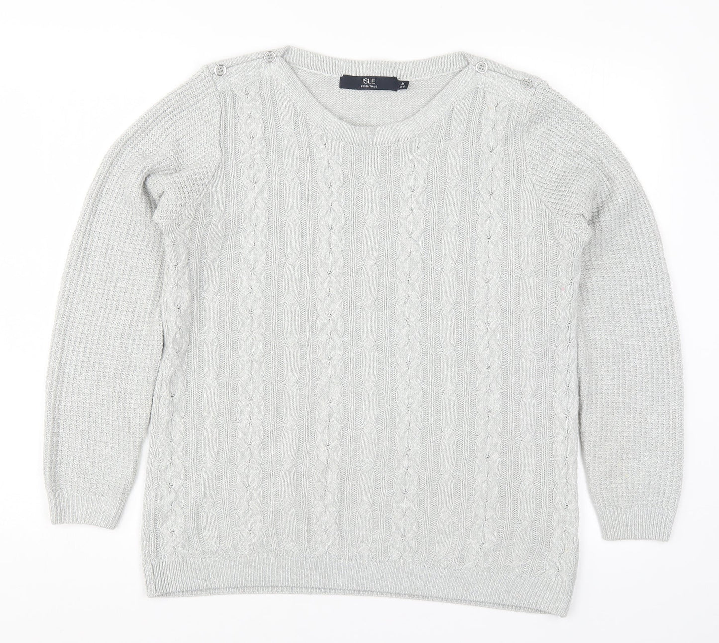 Womens UK Size 14 Isle Grey Pullover Jumper