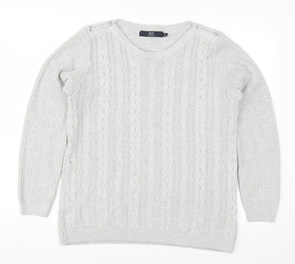 Womens UK Size 14 Isle Grey Pullover Jumper
