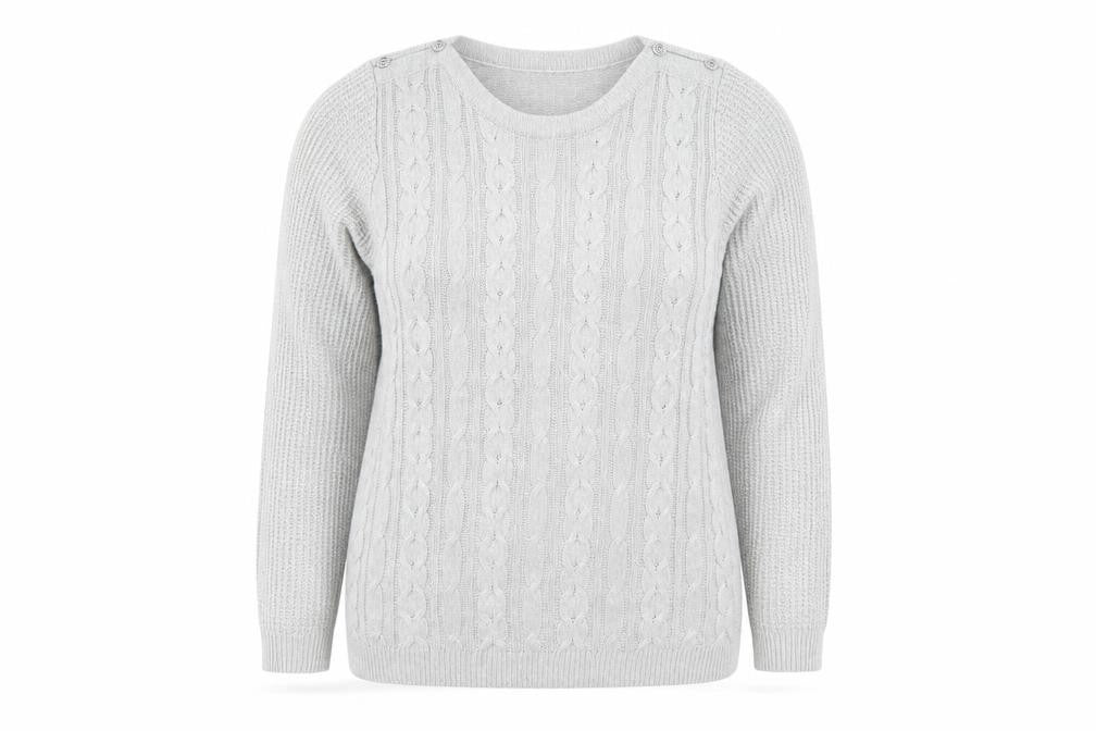 Womens UK Size 14 Isle Grey Pullover Jumper