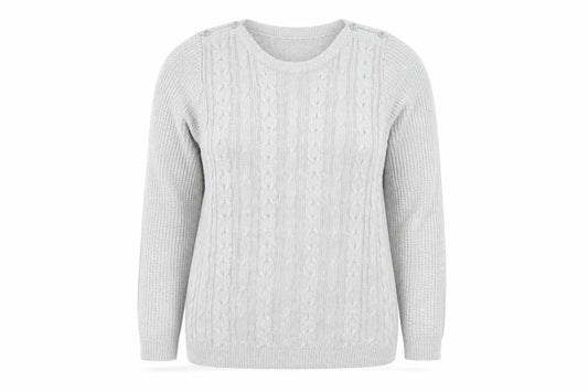 Womens UK Size 14 Isle Grey Pullover Jumper
