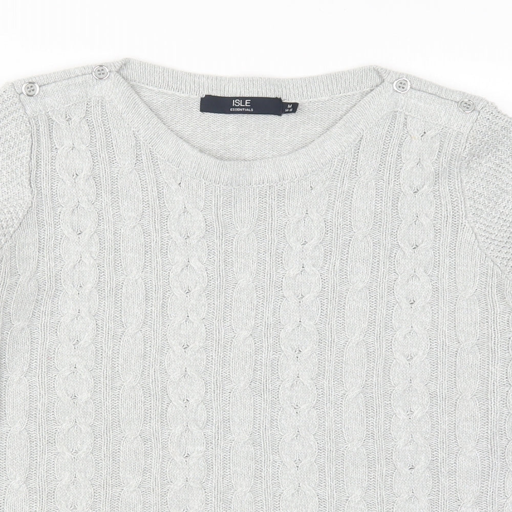 Womens UK Size 14 Isle Grey Pullover Jumper