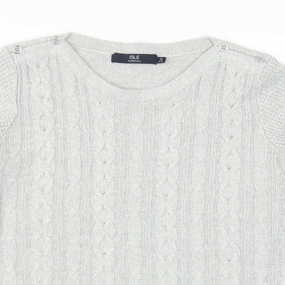 Womens UK Size 14 Isle Grey Pullover Jumper