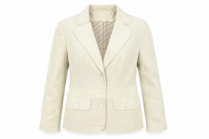 Klass Womens Beige  Corduroy Jacket  Size 12