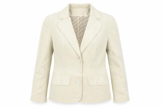 Klass Womens Beige  Corduroy Jacket  Size 12