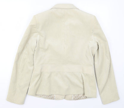 Klass Womens Beige  Corduroy Jacket  Size 12
