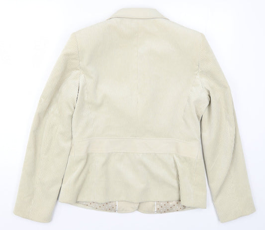 Klass Womens Beige  Corduroy Jacket  Size 12