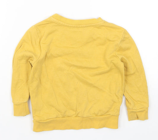 George Boys Yellow   Basic T-Shirt Size 18-24 Months  - Chilly Tiger Brrrr
