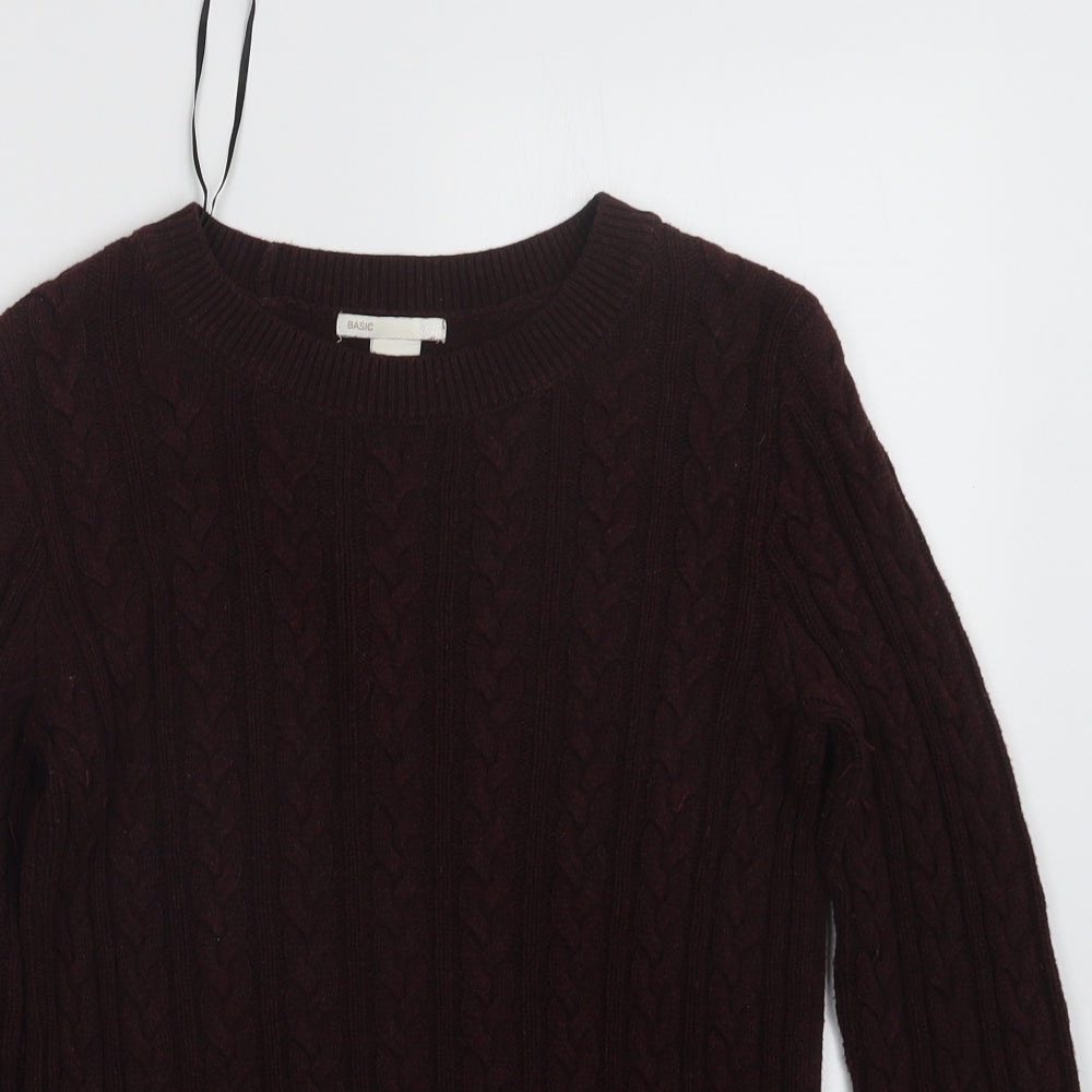 Womens UK Size XS H&M Purple Pullover Jumper