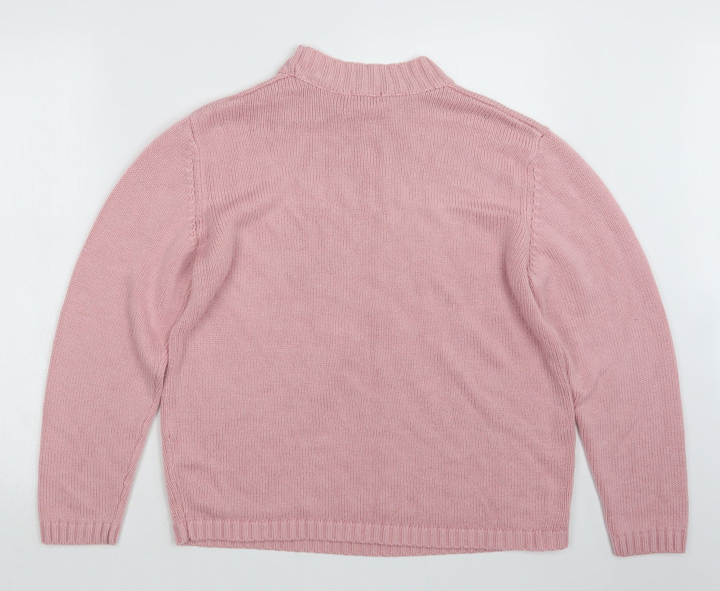 Damart Womens Pink  Knit Pullover Jumper Size 14