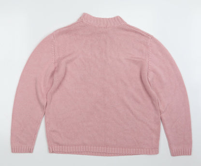 Damart Womens Pink  Knit Pullover Jumper Size 14
