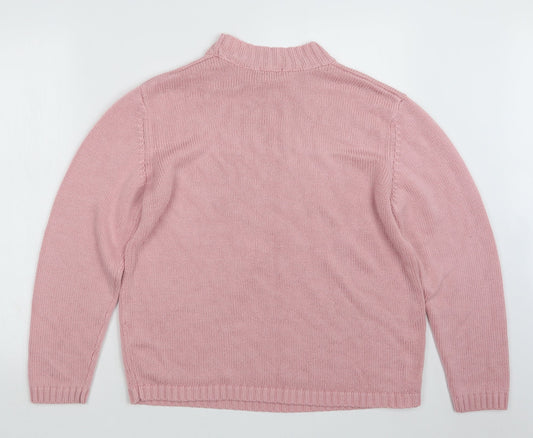 Damart Womens Pink  Knit Pullover Jumper Size 14