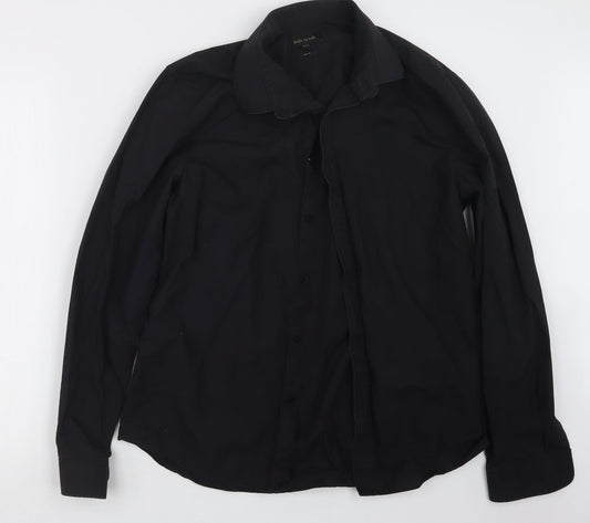 River Island Mens Black    Button-Up Size 16.5
