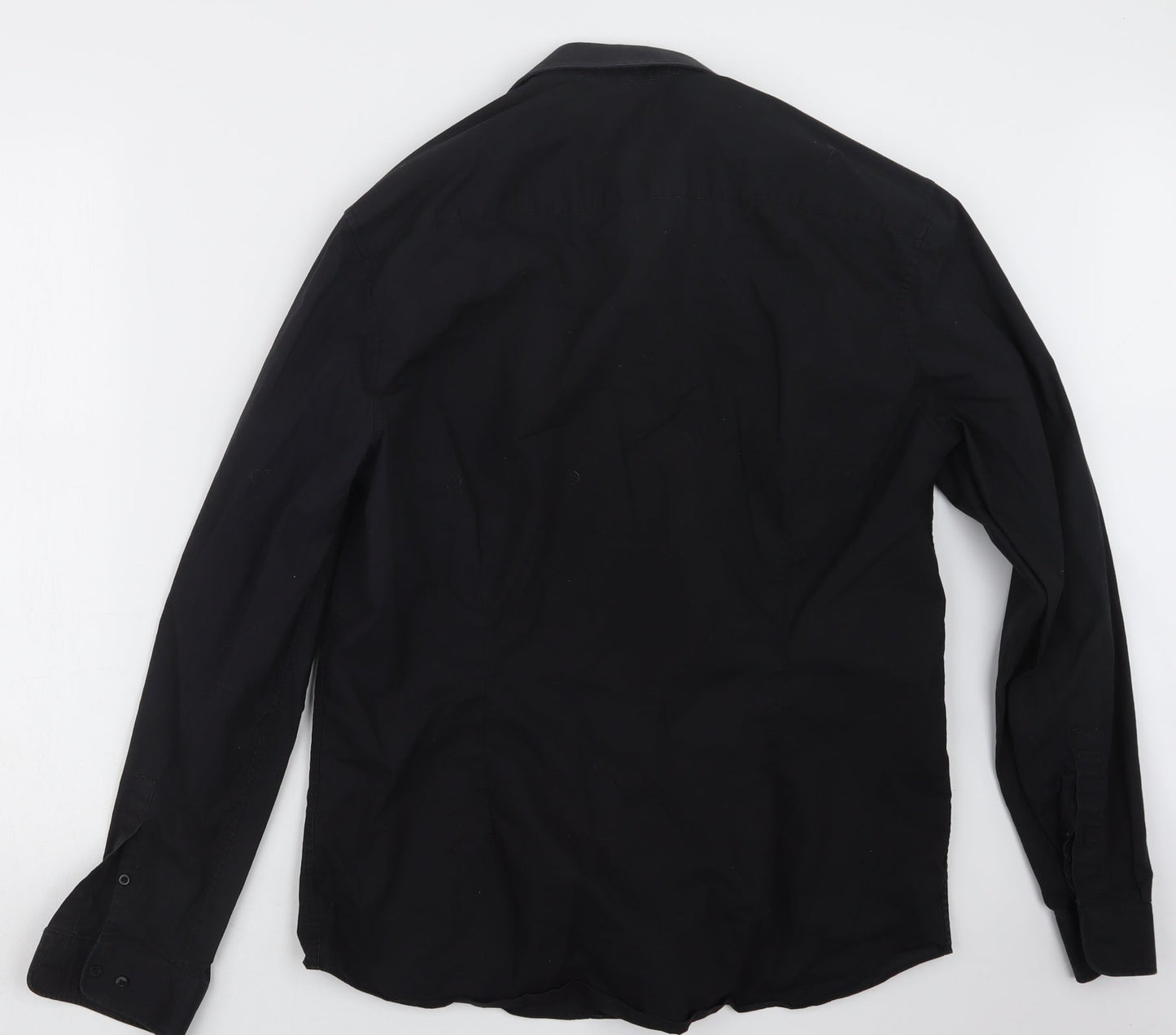 River Island Mens Black    Button-Up Size 16.5