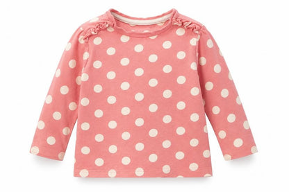 TU Girls Pink Polka Dot  Basic T-Shirt Size 12-18 Months