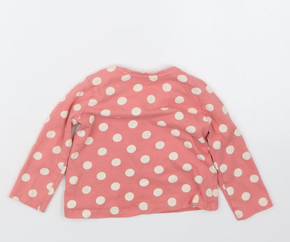 TU Girls Pink Polka Dot  Basic T-Shirt Size 12-18 Months