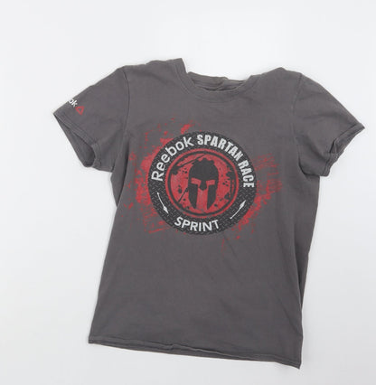 Spartan Mens Grey    T-Shirt Size S