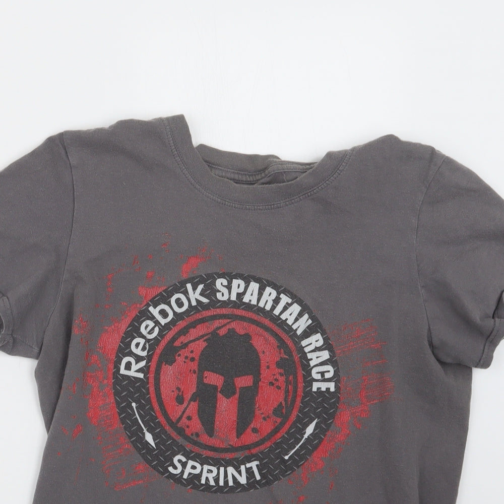 Spartan Mens Grey    T-Shirt Size S