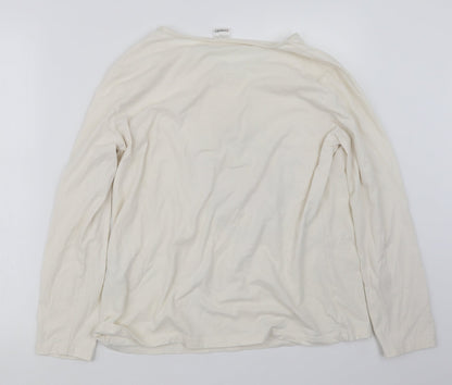 Damart Womens Beige Geometric  Top Pyjama Top Size M  - Christmas