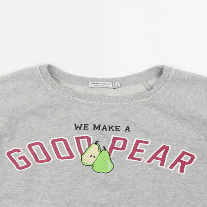 Bershka Womens Grey   Pullover Jumper Size S