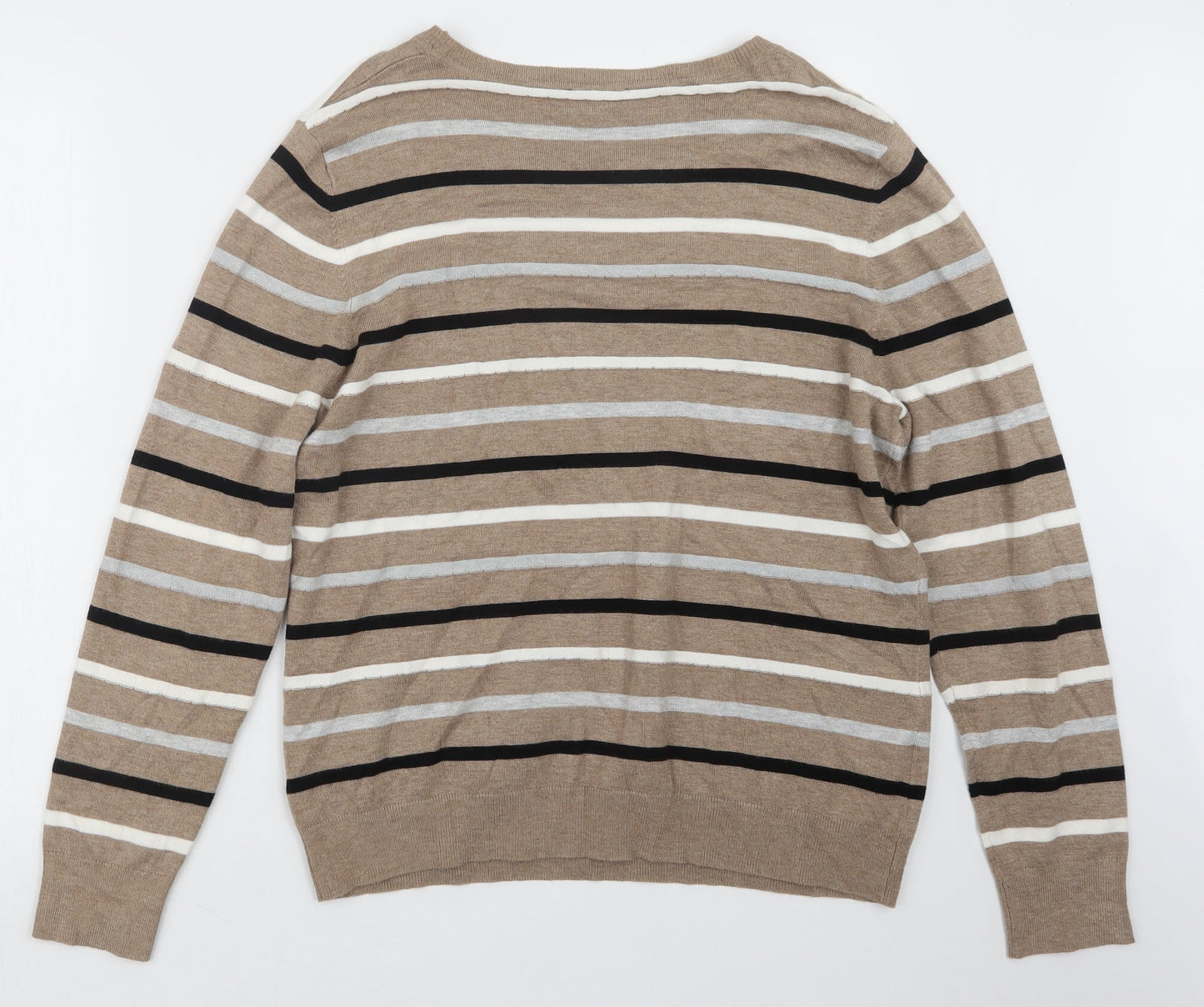 Womens UK Size XL CC Beige Pullover Jumper