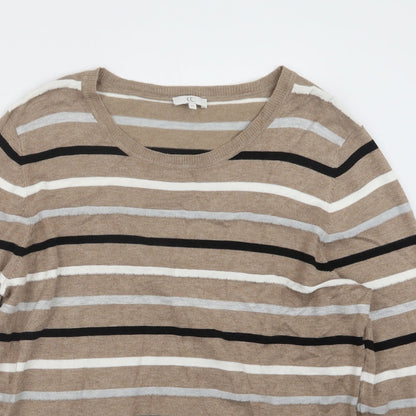 Womens UK Size XL CC Beige Pullover Jumper