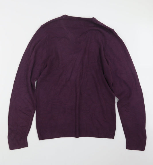 Marks and Spencer Mens Purple  Knit Pullover Jumper Size M