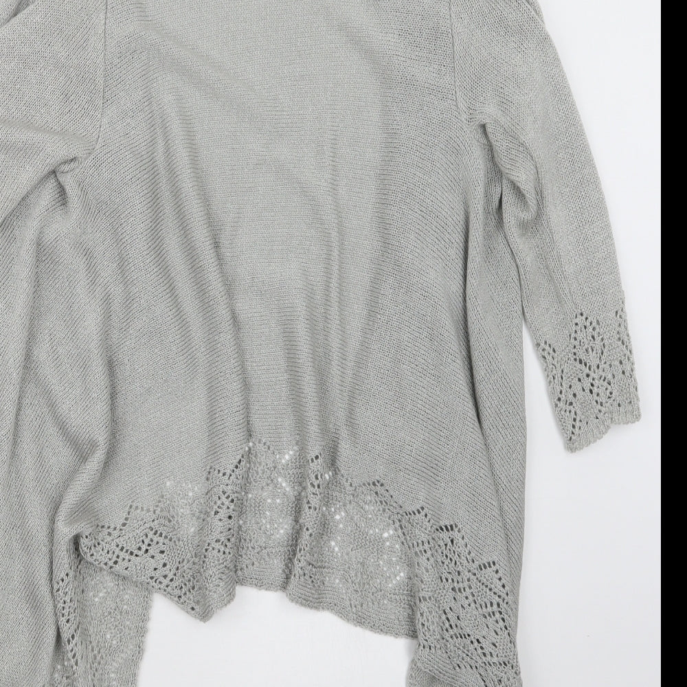 Womens UK Size S Soon Grey Cardigan Jumper