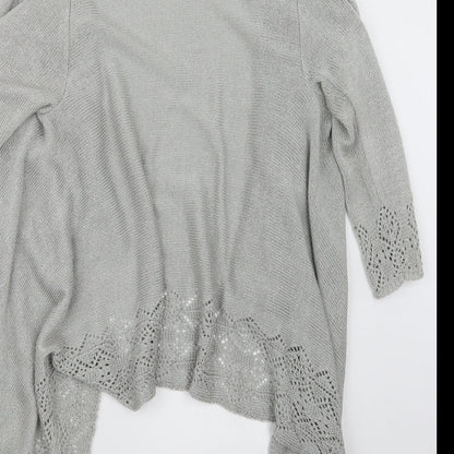Womens UK Size S Soon Grey Cardigan Jumper
