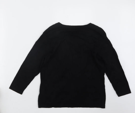 Womens UK Size M Precis Black Pullover Jumper