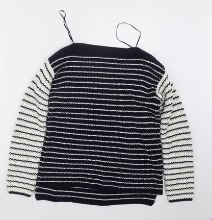 Womens UK Size S Marks and Spencer Blue Pullover Jumper