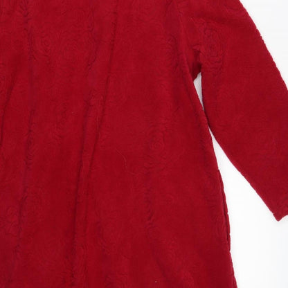 Womens UK Size 12 M&S Red Overcoat