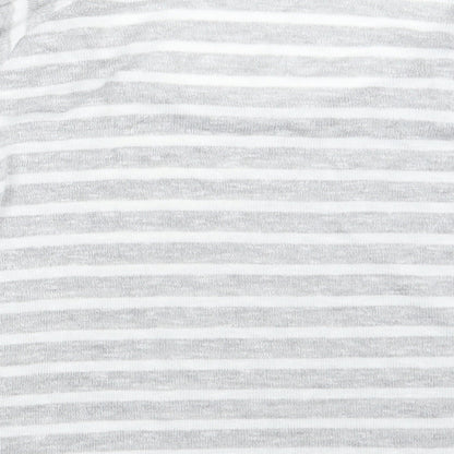 TU Womens Grey Striped  Pullover Sweatshirt Size 14
