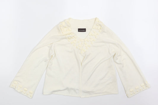 Womens UK Size 12 Principles Ivory Cardigan Jumper