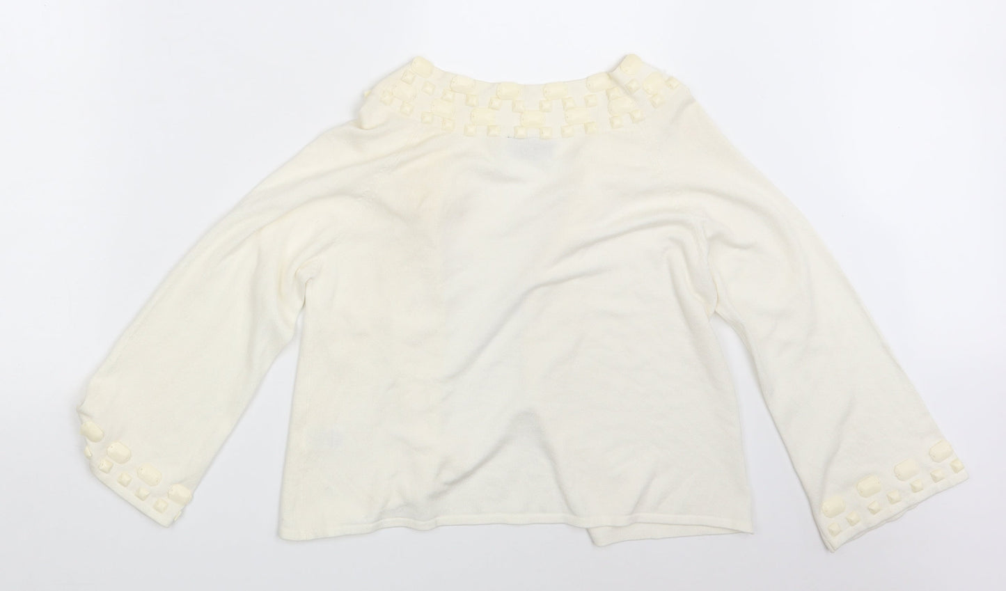 Womens UK Size 12 Principles Ivory Cardigan Jumper